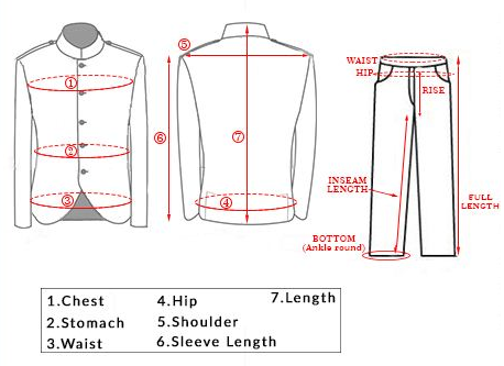 Mens Suit Pants Size Chart
