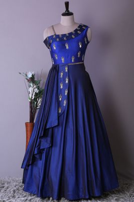 Draped Gown Western Gowns Online Indo Western Gown Gowns