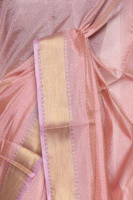Lavender Pink Woven Silk Saree-PF1657