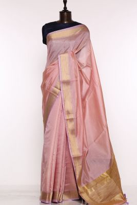 Lavender Pink Woven Silk Saree-PF1657