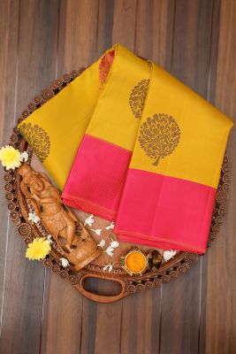 Pistachio Green Zari woven Kanchipuram Silk Saree-PJ2119