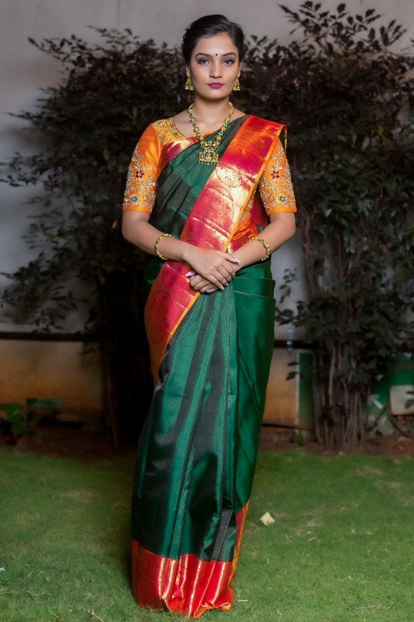 Makeup For Red And Green Saree | Saubhaya Makeup